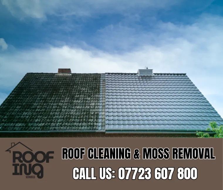 Roof cleaning and moss removal in Lostwithiel