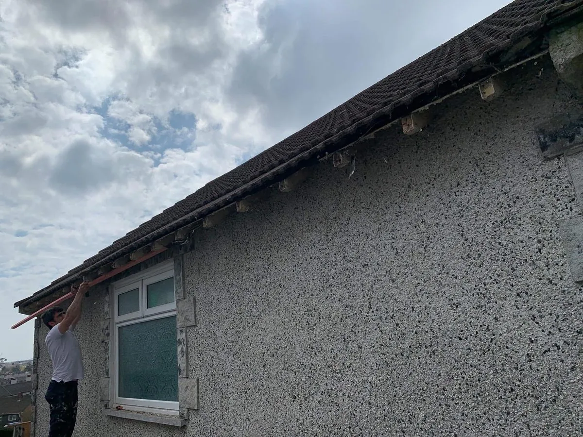 White uPVC fascias and soffits on a bungalow in Lostwithiel